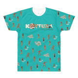 Adult Tees Takes A Village All-Over Teal Tee: Adult - Kottura Innovations